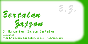 bertalan zajzon business card